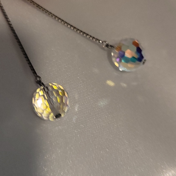 NWOT Silver Crystal Earrings - Picture 2 of 7